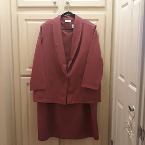 NWOT 2 Piece Rose-colored Jacket and Dress Set